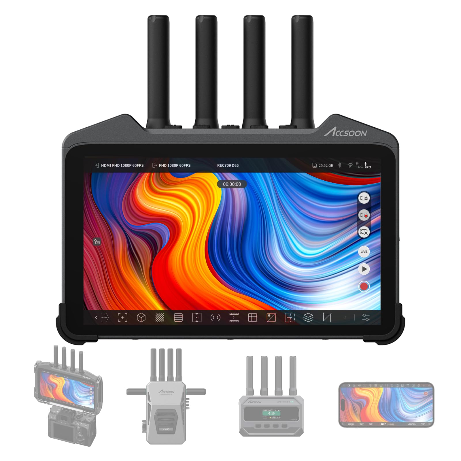 Amazon | 【公式ストア】Accsoon CINEVIEW M7 Pro 4K60 SDI&HDMI