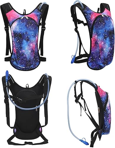 Miniatura 8 de Roptat Mochila de hidratación con bolsa de hidratación de 2 litros, mochila ligera para agua para mujeres y hombres, correr, equitación, ciclismo,