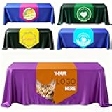 Zkgiftsdz Custom Table Runner, Personalized Tablecloth with Logo & Text, for Wedding Birthday Party Anniversary, Tradeshow & Vendor Booth Display (Table Runner-15x72in/38x183cm)