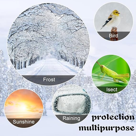 Auto Side Mirror Covers, Car Mirror Cover, Auto Side Mirror Snow Cover, 2 pcs Dust-proof Waterproof Car Wing Mirror Protector from Frost Snow, Fit Most of the Cars Wing Mirrors, 33 * 27 cm