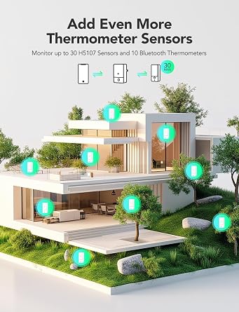 GoveeLife Outdoor Indoor Wi-Fi Gateway Thermo-Hygrometer Wireless, 3 Pack