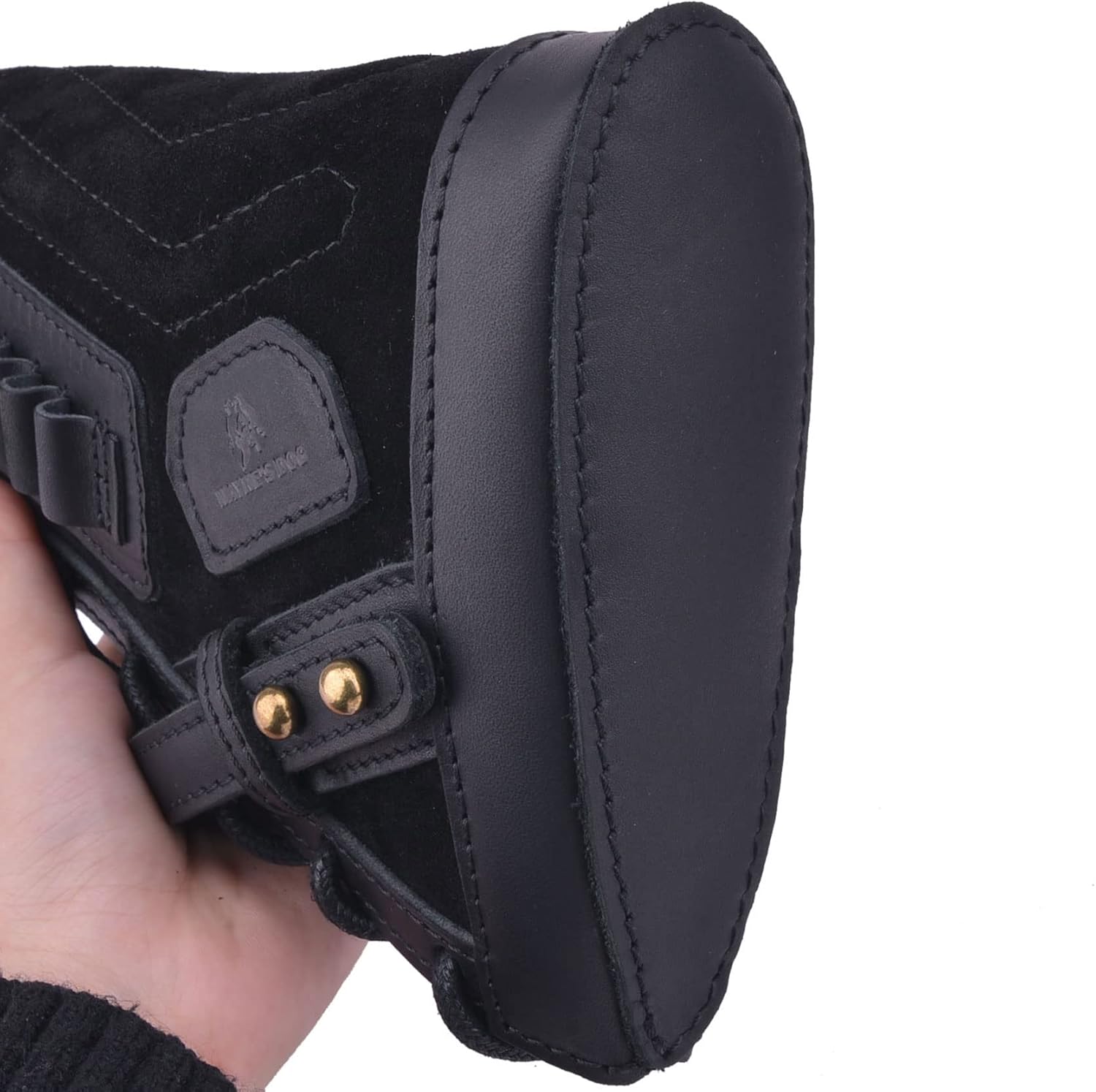 Leather Buttstock Cheek Rest Pad with Rifle Shell Holder for .44mag .45-70 .30-30 .357 .308 .30-06 410GA