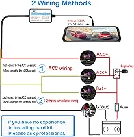 Vista 5 de DUOYOUNG Dash Cam Hardwire Kit (12V-24V to 5V), USB C Hardwire Kit for Dash Camera with Acc Functionality, Add a Circuit Fuses, 24h Parking Monitor