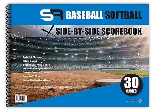 Side By Side Baseball/Softball Scorebook – Premium Score Keeping Book