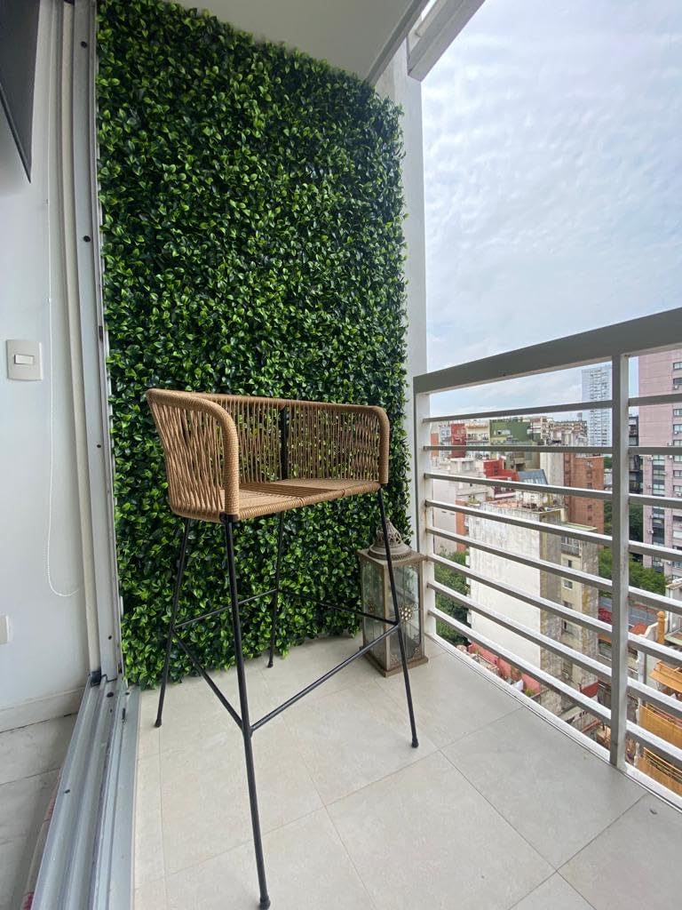 Jardín Vertical Artificial Interior y Exterior| Planta Artificial Pared | Pack 4 Paneles 50x50 cm (1m²) | Decoración Diseño Moderno | Proteccion UV | Traful | Muro Vegetal Artificial