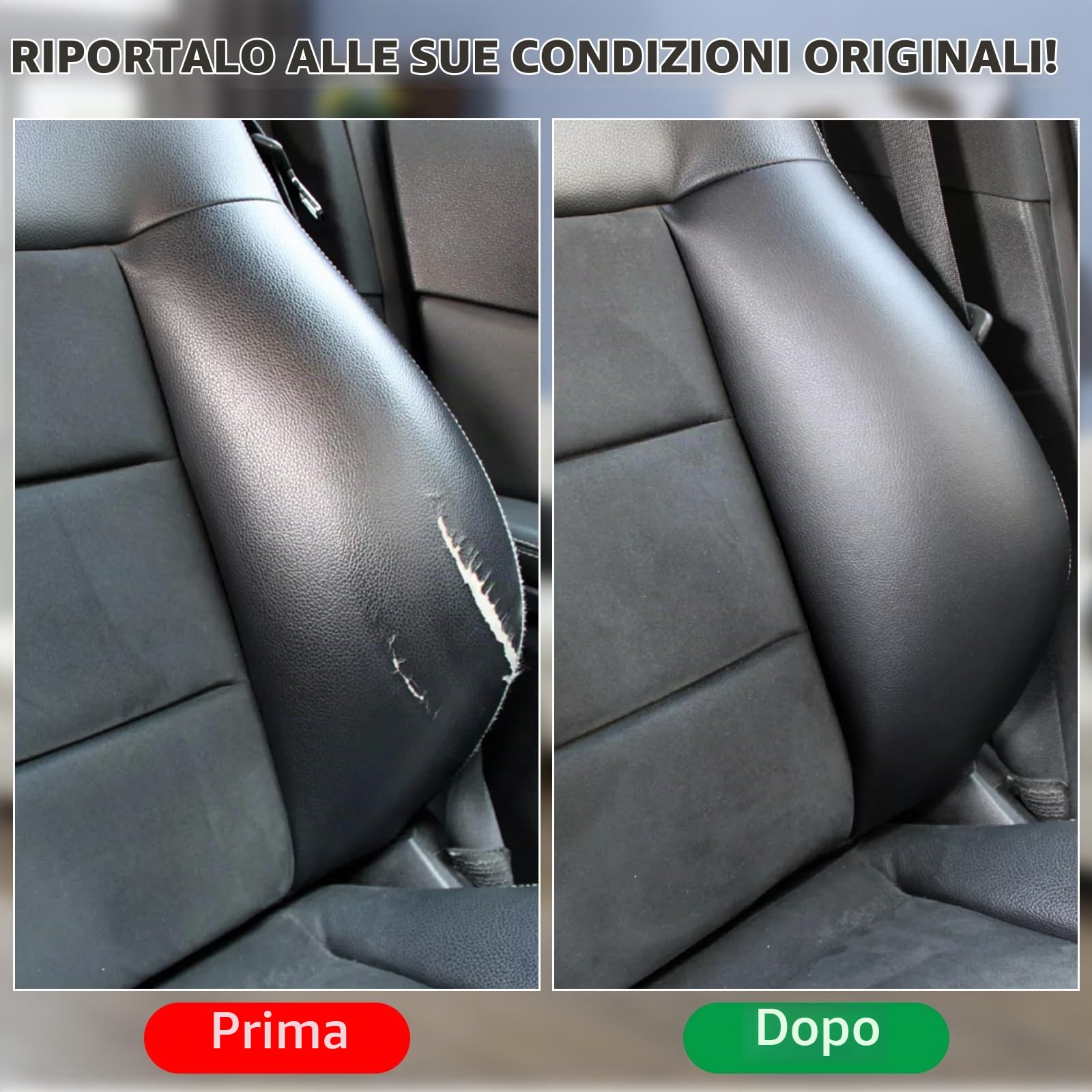 Riparazione Pelle Kit,Nero Tintura Pelle,Ripara Pelle Divano per Graffi/Macchie,Rinnova Volante in Pelle,Sedili Auto,Divano,Sofa,Giacca,Scarpe,Sella Riparare Sbiaditure,Crepe,Graffi sul Cuo