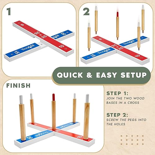 Miniatura 4 de Yes4All Juego de pared de lanzamiento de anillosjuego de interior y exterior para adultos, campamento, fiesta