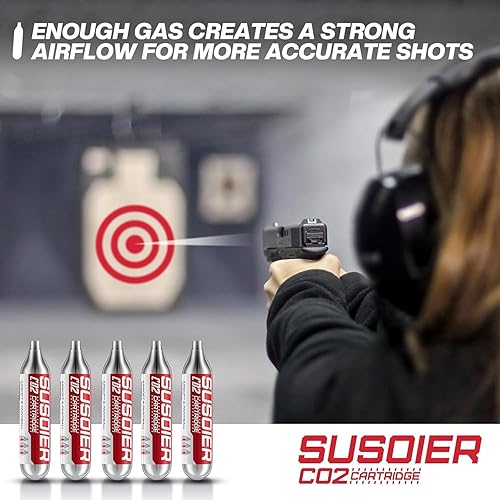 Miniatura 5 de HIDENEL Cartuchos de CO2 de 0.42 oz - Cartuchos para pistolas de pellets - Pistolas BB - Pistolas de Airsoft - Pistola de paintball - 5 piezas