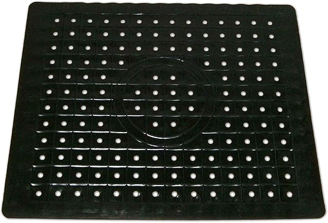 UxradG Soft Rubber Kitchen Sink Mat, Anti Slip Sink Protector Mat, Practical Dish Draining Mat for the Kitchen Sink or Countertops(Black,size:Rectangle)