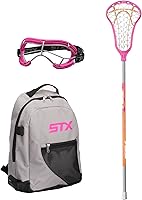 STX Exult Rise Girls Lacrosse Starter Set: Complete Stick, 4Sight Goggles & Backpack for Beginners