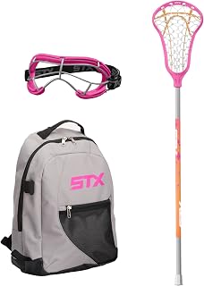 STX Exult Rise Girls Lacrosse Starter Set: Complete Stick, 4Sight Goggles & Backpack for Beginners
