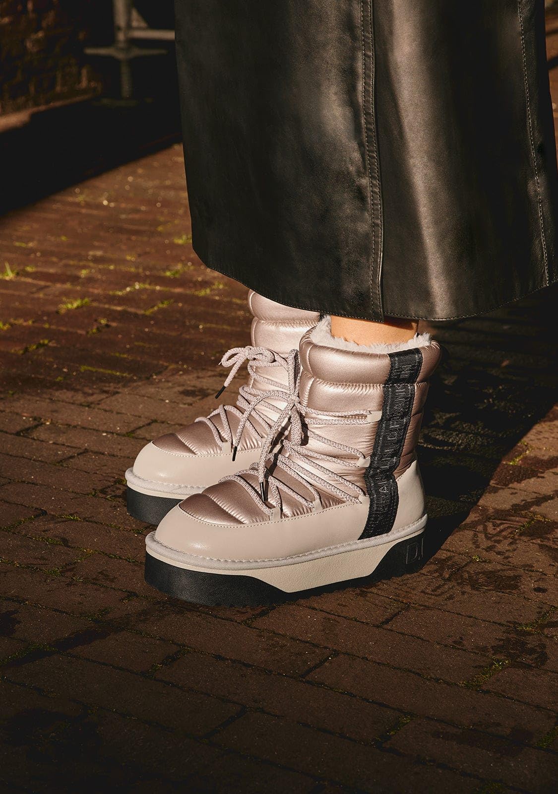 D.Franklin Damenstiefel, modisch, lässig, Bommel