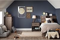 Vista 2 de South Shore Ulysses - Cabecero de estantería doble, roble otoño