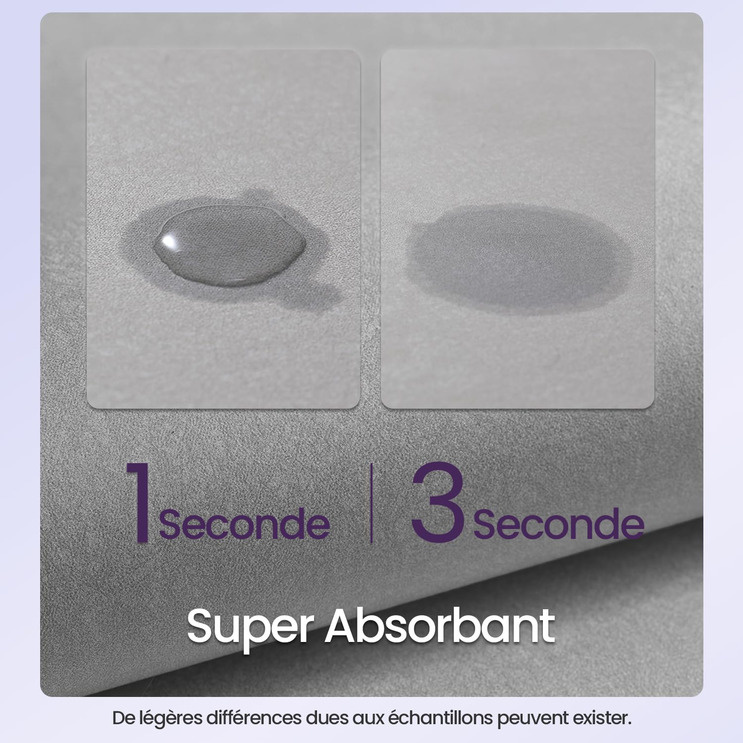 DEXI Tapis de Bain Antidérapant 60 x 110 cm, Super Absorbant, Sèche Rapide, Ultra Mince, Facile à Nettoyer, pour Portes de Salle de Bain, Baignoire, Douche, Gris foncé