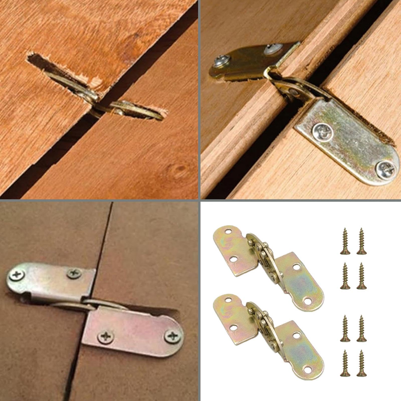 2 Charnières Pliables 180° – Support à Couvercle, Rotatives, Taille Moyenne, Par Uxcell