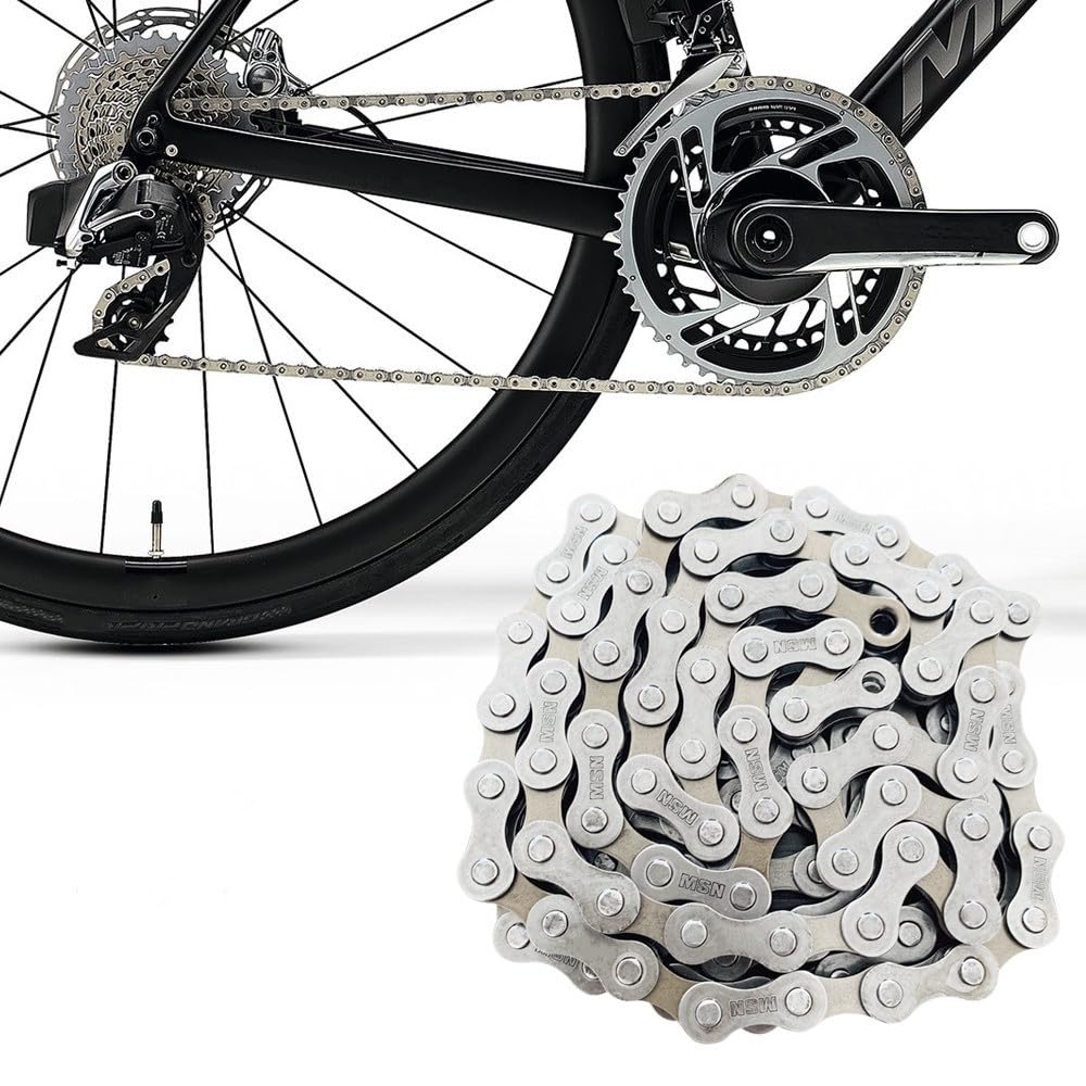 Takezuaa Bicycle Chain 6/7/8-Speed 116 Links,Anti Rust Steel High Strength Bike Derailleur Chain,Special Steel Bike Chains for Road Mountain Racing Cycling,for Superhighway Mountain Road
