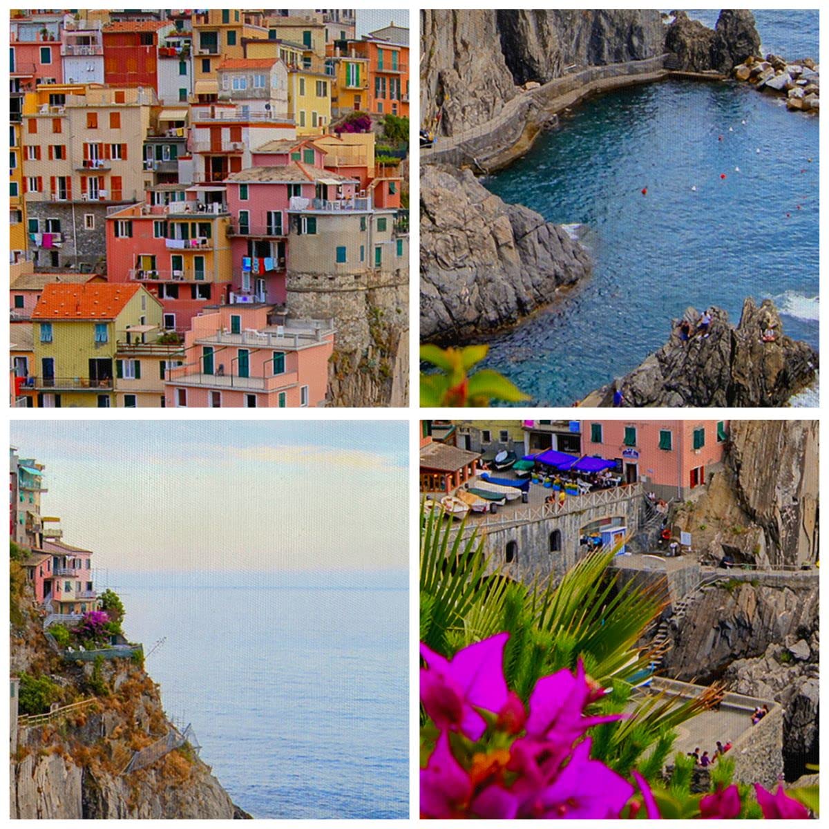 Quadro Su Tela 100x70cm - Stampe Da Parete Italia Costa Roccia, Decorazione Murale Per Soggiorno, Camera, Cucina, Wall Art Moderna