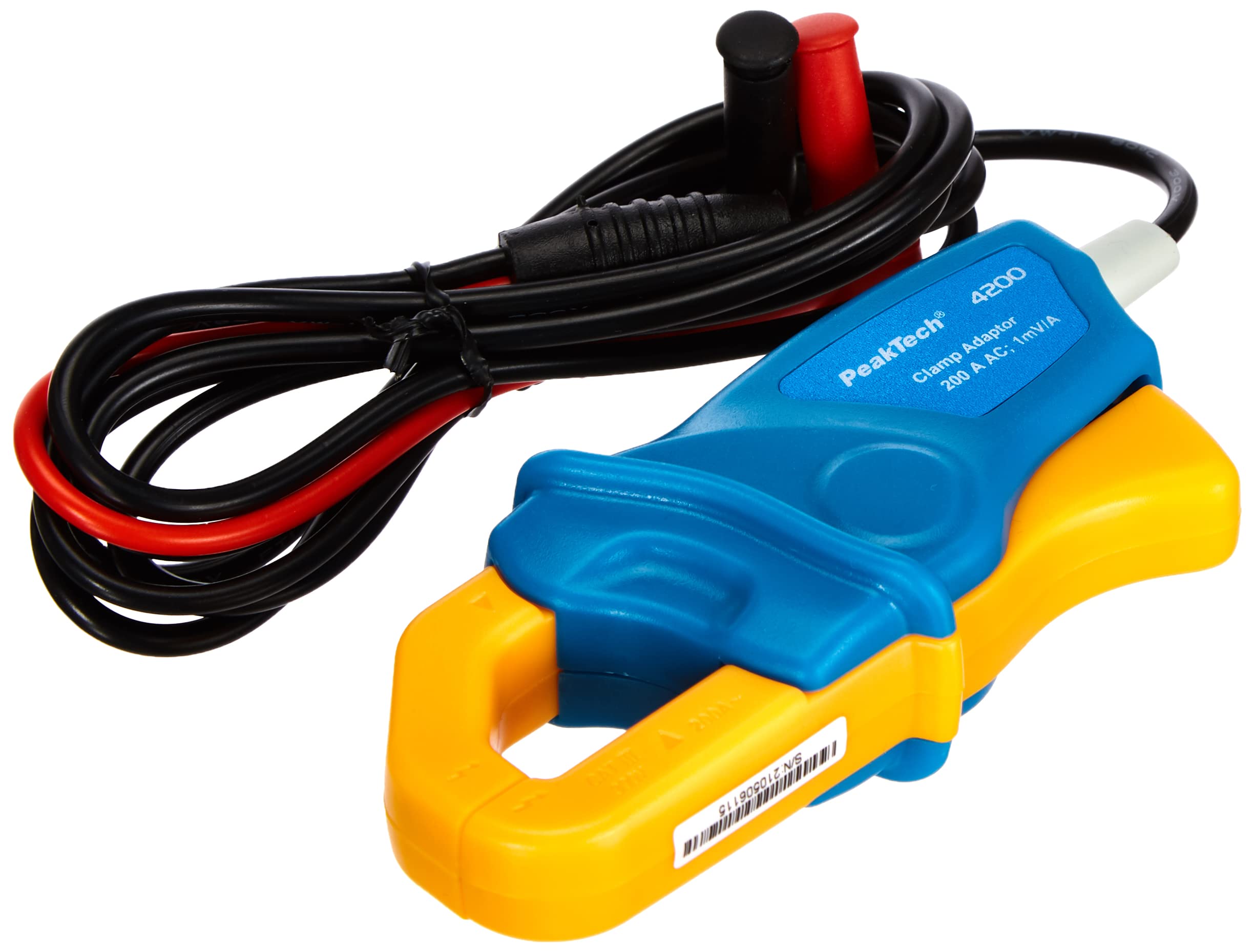 Peak Tech P 8200 – Messzubehör Set für Digital Multimeter, Elektronik Sortiment mit Prüfkabel, Laborleitungen, Messleitungen, Krokodilklemmen - 14-teilig & Stromzangenadapter 200 A AC, 1 Stück