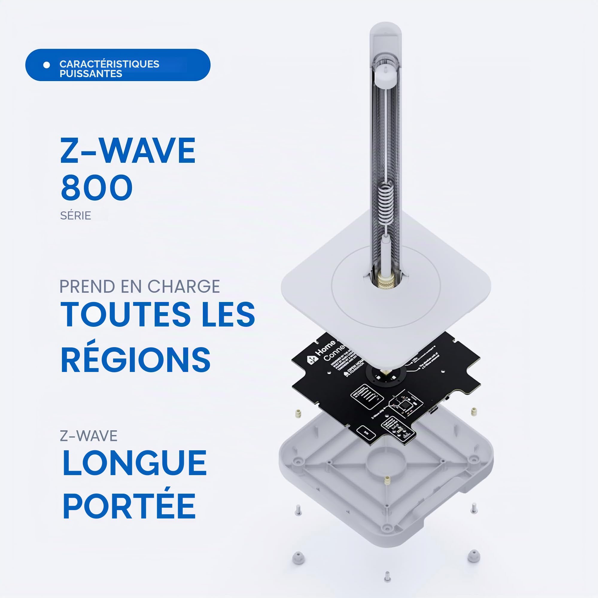 Home Assistant Connect ZWA-2 | Connectez Les appareils Z-Wave à l'assistant Domestique | Matériel Officiel pour Assistant Domestique, Blanc