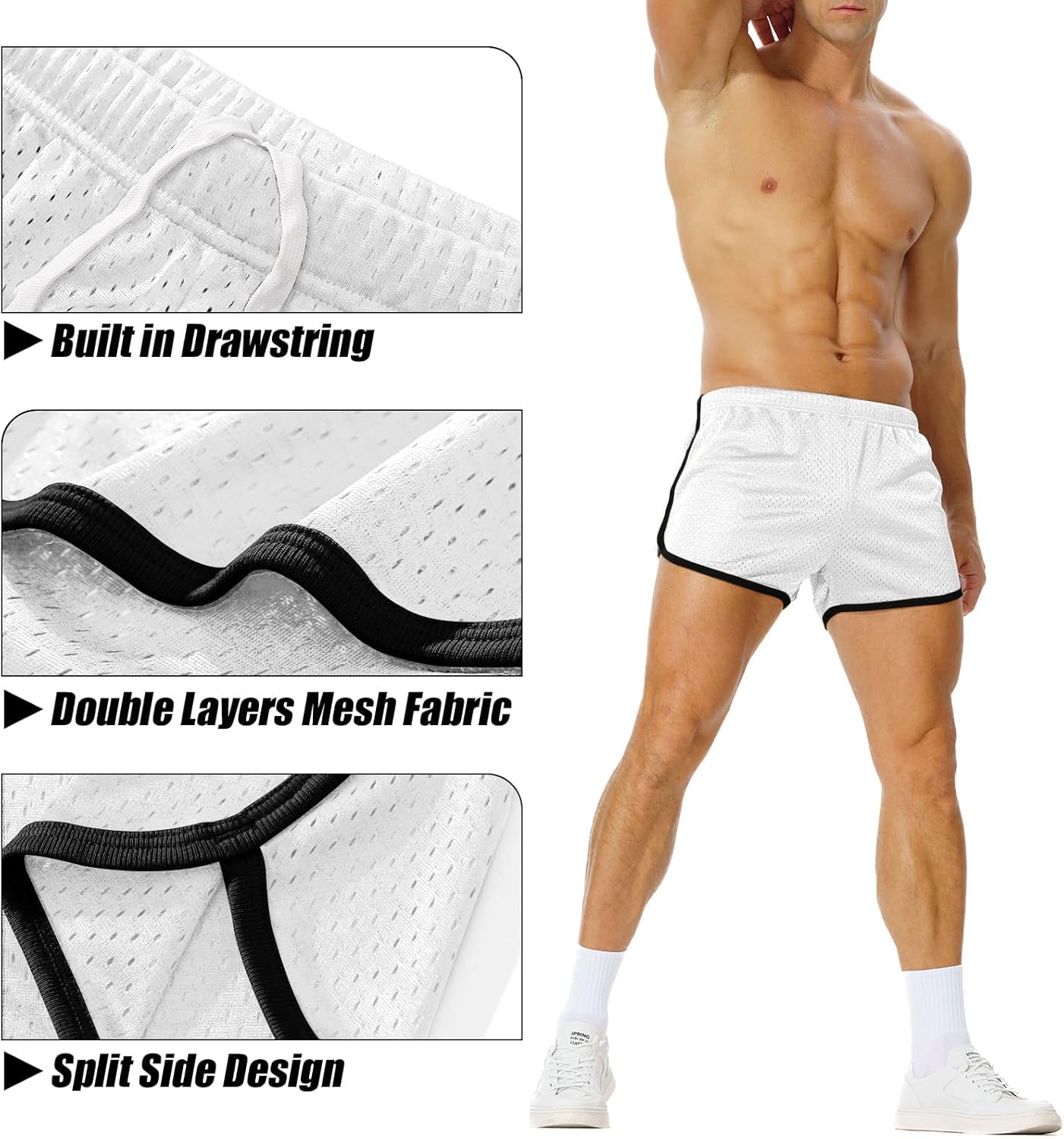 AIMPACT Mens Running Shorts Breathing Workout Gym Booty Short Shorts - Image 5