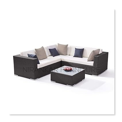 Nirankar Furniture Rattan And Wicker L Shape Outdoor Sofa Chair With Cushion Black Amazon In Furniture Nirankar Furniture Rattan And Wicker L Shape Outdoor Sofa Chair With Cushion Black Amazon In Furniture