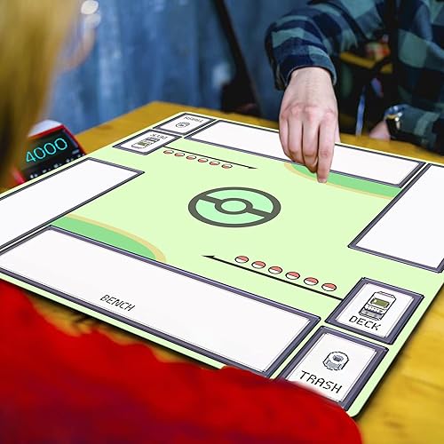 Miniatura 7 de sabermaster Tapete de juego para 2 jugadores, tapete cuadrado de escritorio para jugadores, oficina y hogar, 23.6 x 23.6 pulgadas (2)