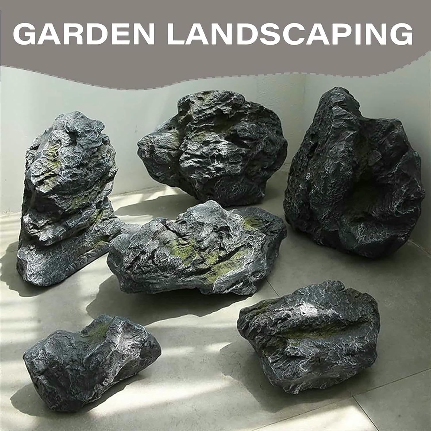 Outdoor Realistic Faux Rock Cover, Solid Fake Rocks, Landscape Rock, Lightweight Protection Dome for Aquarium Décor, Garden & Pool Landscapes