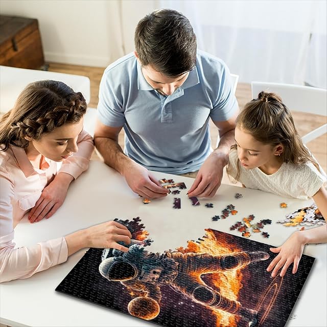 Foto 5 de 6 de Jigsaw Puzzles Educational Games 1000 Adult Pieces Jigsaw Puzzle Basketball_Astronaut_Space Wooden Jigsaw for…