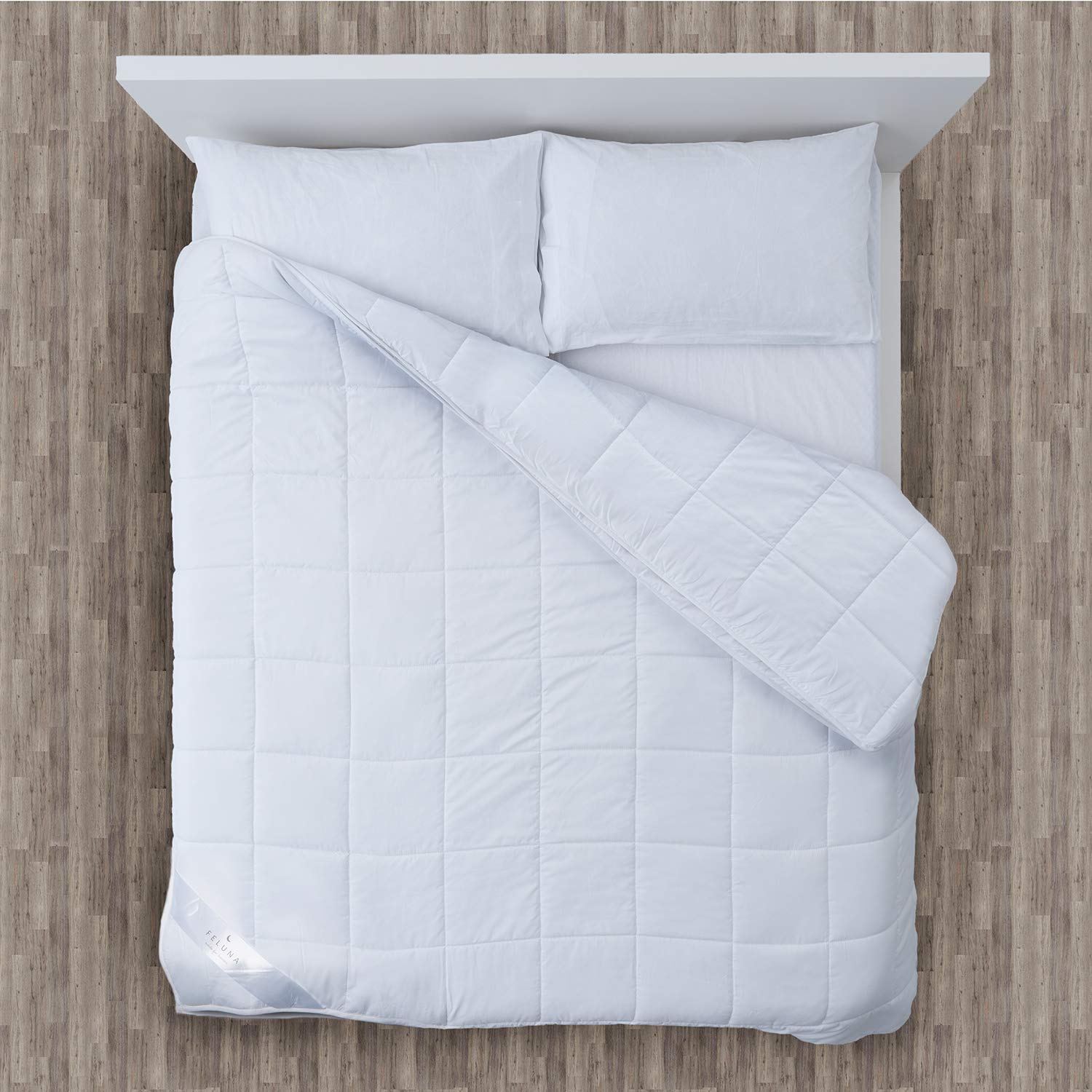 Feluna® Manta Pesada 8 kg, 155x200 cm - Manta de Peso para Dormir | Manta con peso para ansiedad y sueño - 7 capas transpirables - algodón 100% - sin pelusas