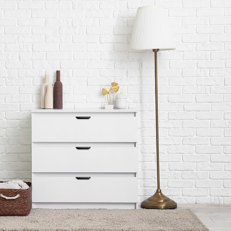 Zxglxinyao 10 bucăți mâner modern ascuns din aluminiu pentru mobilier de bucătărie, negru, distanță între găuri 64 mm, mâner pentru sertar de dulap și garderobă