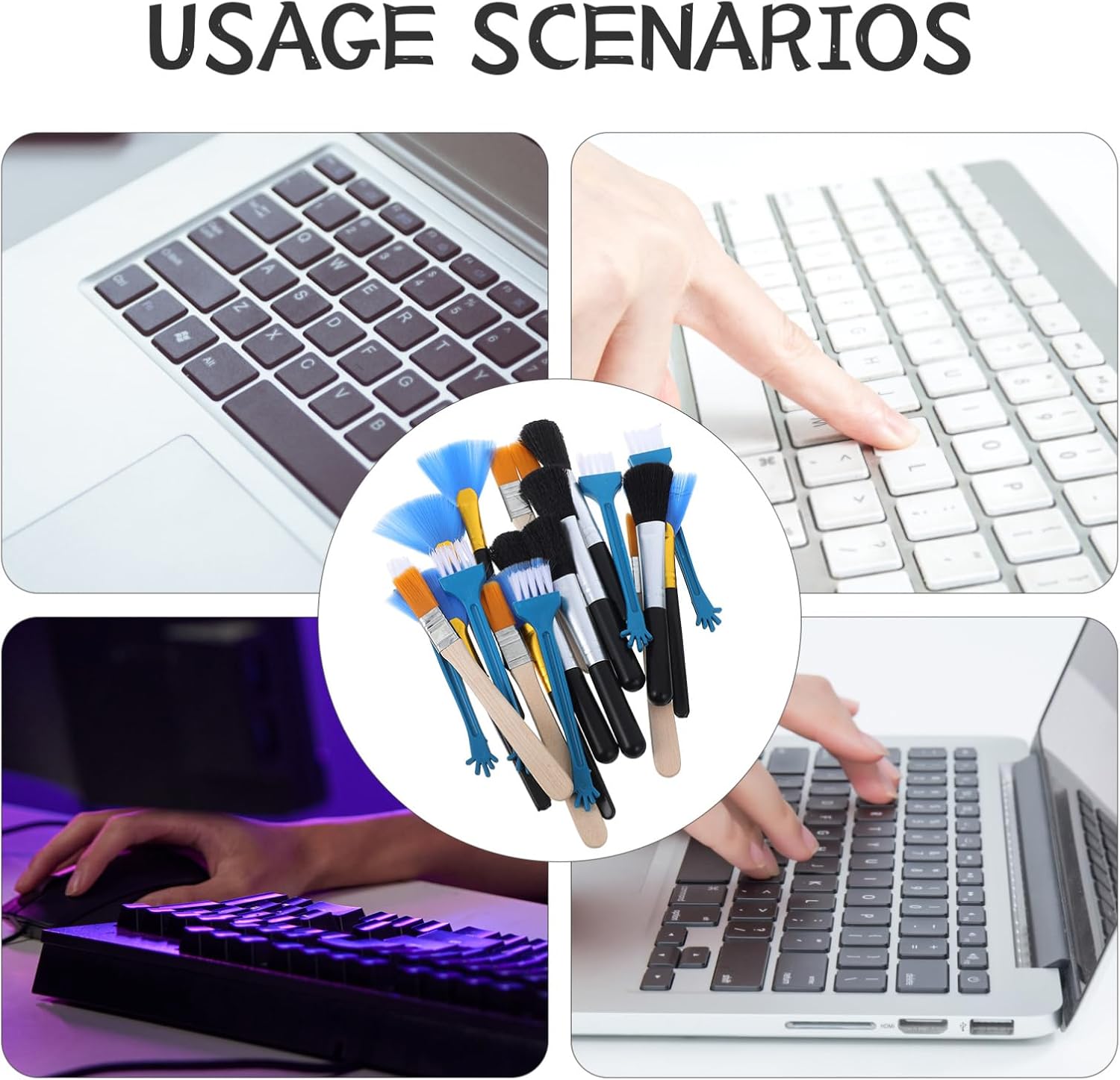 20pcs Laptop Keyboard Cleaning Brush Set for Dust Removal