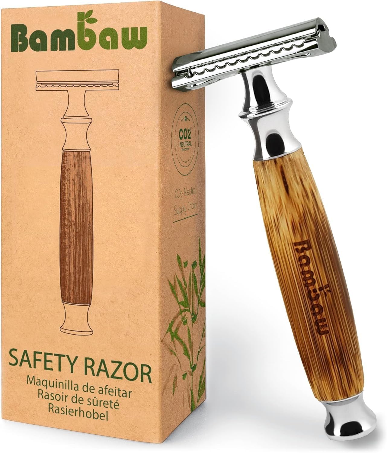 Bzbo Razor Bambaw Double Edge Safety Razor | Bamboo Razors | Classic Style ...