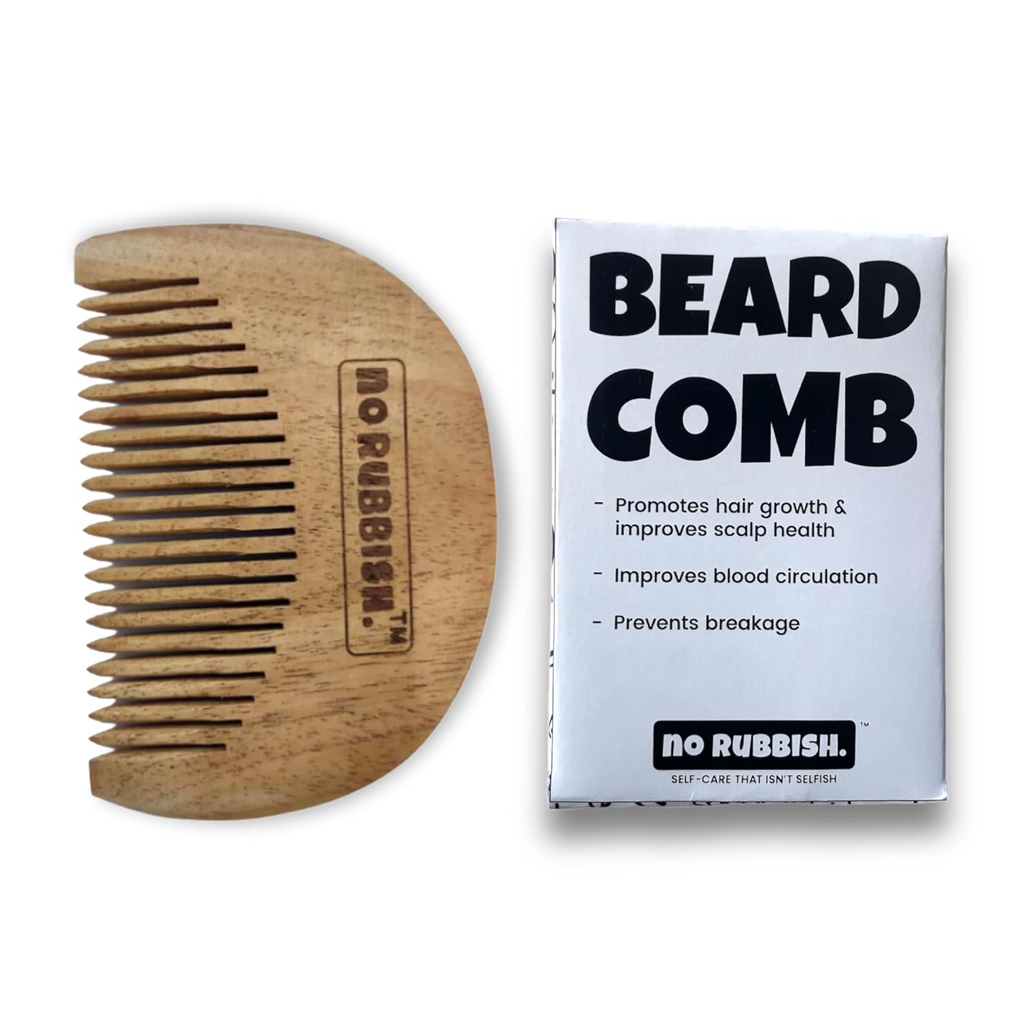 Buy No Rubbish Neem Wooden beard Comb for Men And Women, Kacchi Neem