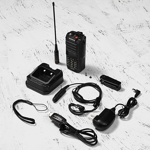 Miniatura 8 de Baofeng Radio UV-9G GMRS (paquete de 2), radios bidireccionales impermeables IP67, de largo alcance, recargable con cable de programación y antenas