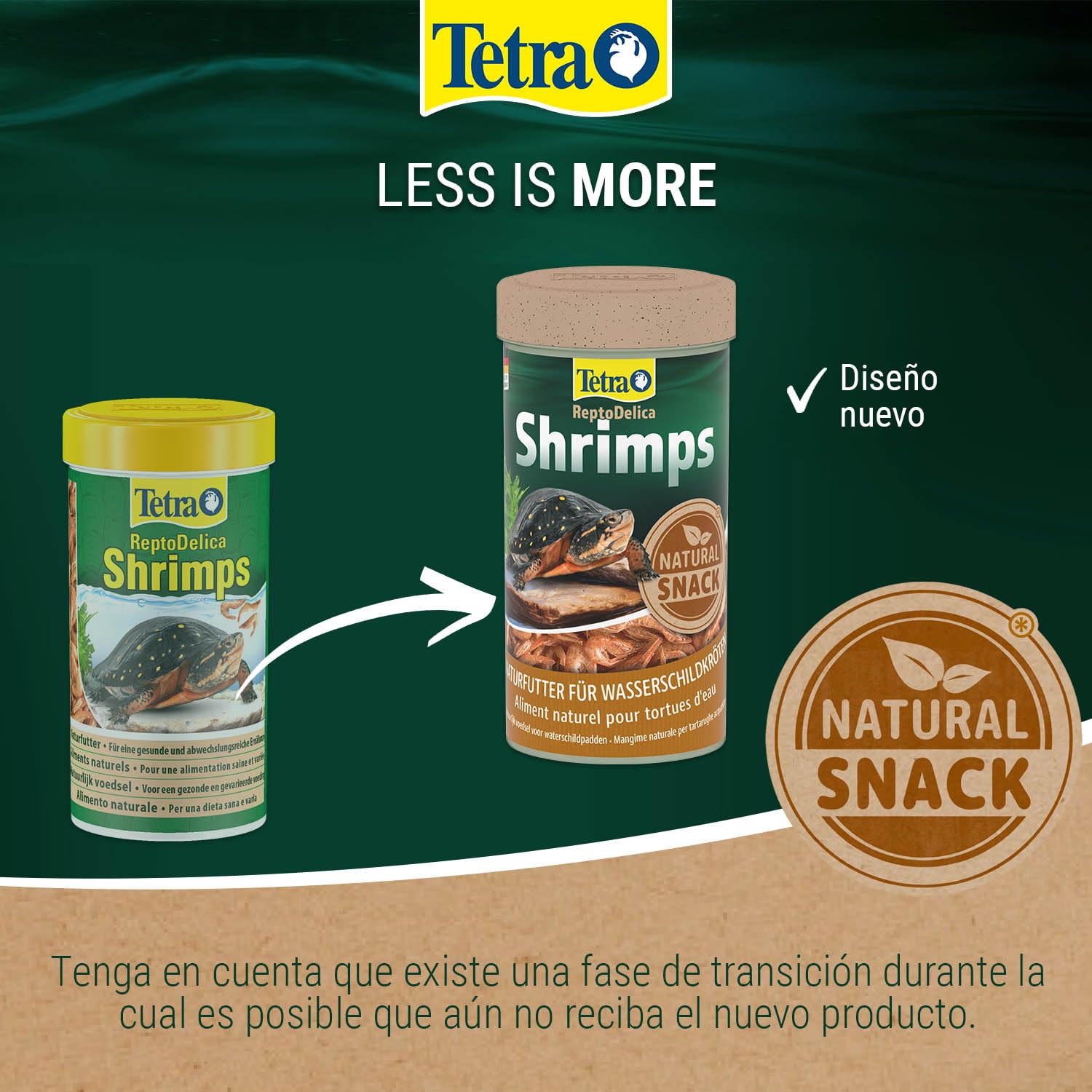 Tetra Repto Delica Shrimps - Manjares para tortugas acuáticas, Lata de 1 L