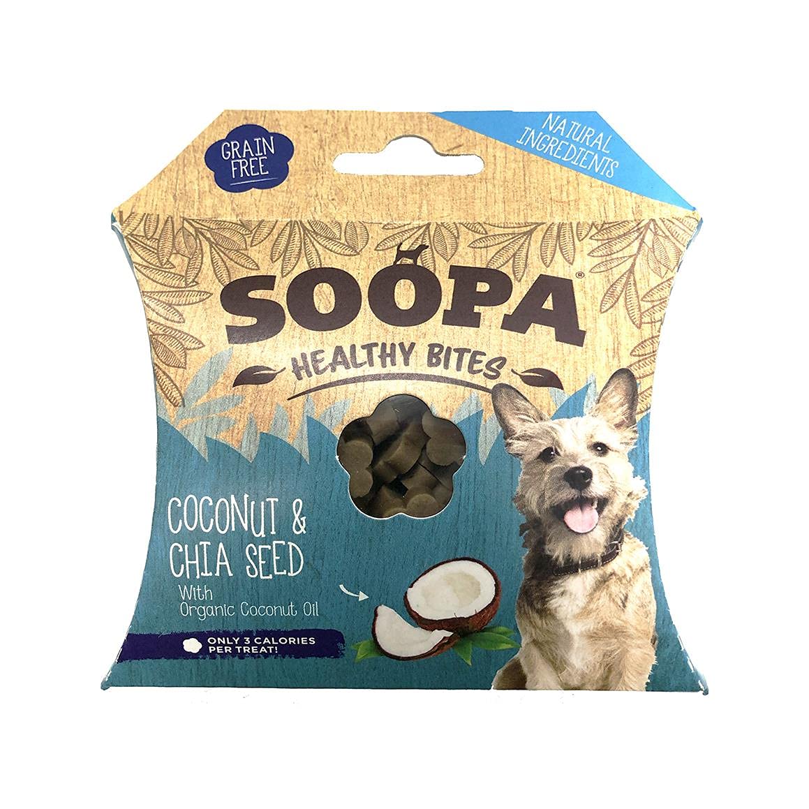 Pet Things Soopa Healthy Bites Coconut & Chia Seed 50g (Pack of 10)