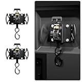 2PCS Rotating Retractable Ratchet Straps for 2015–2025 Ford F150 F250 F350 F450 Accessories Auto-Retract Tie Down Straps with Swivel Ratchet Heavy Duty Truck Bed Boxlink Anchors (F150 OEM Style)