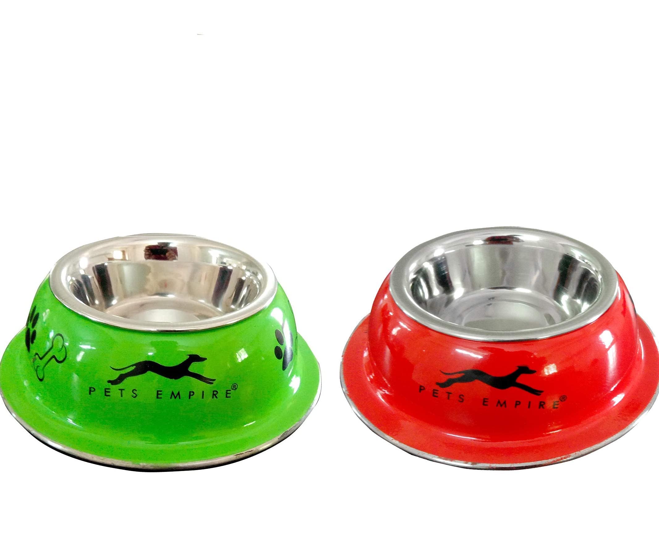 Pets Empire Cat Food Bowls, Feeder Double Diner Stainless Steel Pet Bowl, Utensils Bowl for Pets Feeding, Anti Slip Mat 2 X 200 ML-Color May Vary (B0B36DZ46H) Amazon Price History, Amazon Price Tracker
