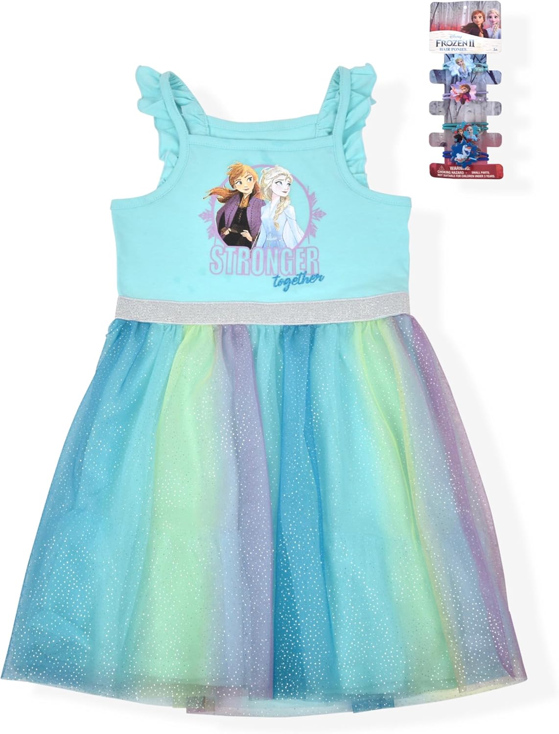 Disney Frozen Elsa and Anna Girls Sleeveless Tutu Dress for Toddlers, Little, and Big Kids - Image 2
