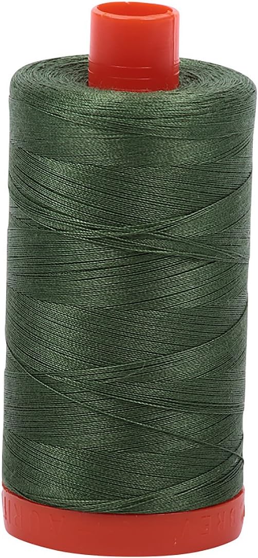AURIFIL USA 1,422yd-Very Dark Grass Green Aurifil Mako Cotton Thread Solid 50wt 1422yds