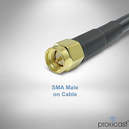 Miniatura 5 de Proxicast Dos antenas de paleta 4G5G de 6 dBi + 2 bases magnéticas de grado profesional (ANT-120-008-SMA-BDL)