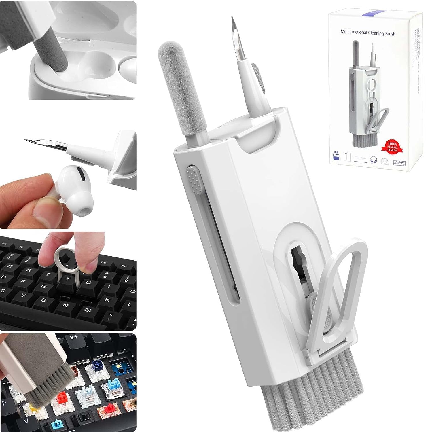 Hewan 8 in 1 Electronic Cleaner Kit,3 in 1 Cleaning Pen for Airpods Pro,Keyboard Cleaner Kit with Soft Brush,Multifunctional Cleaning Tools for iPhone Charging Port,Phone,Earbuds,Laptop Screen (B0CHB92F8S) Amazon Price History, Amazon Price Tracker