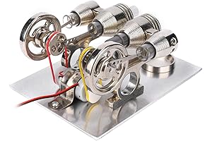 4 Cylinder Hot Air Engine Miniature Power Generator