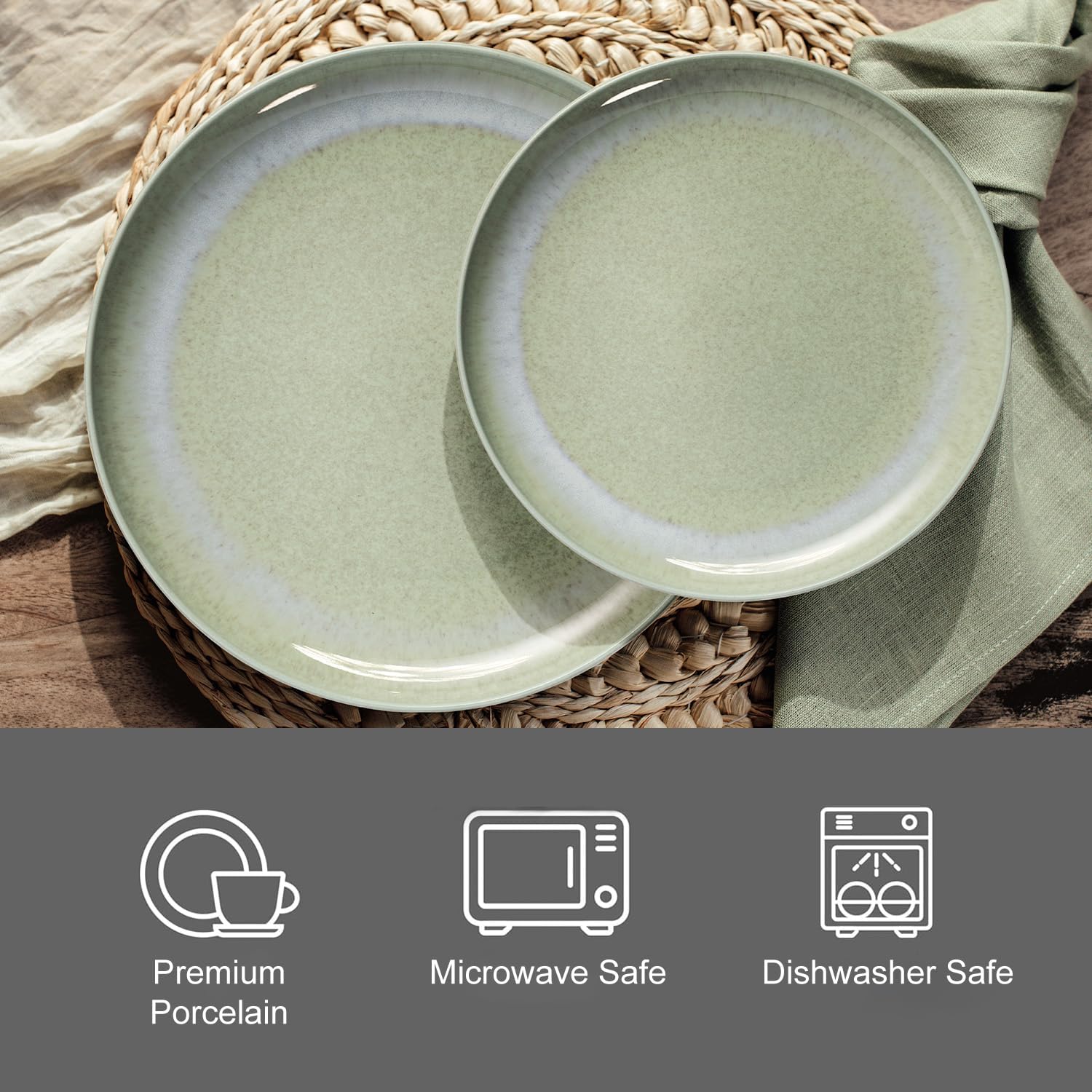 like. by Villeroy & Boch Perlemor Alga serving bowl, 23 cm Ø, green