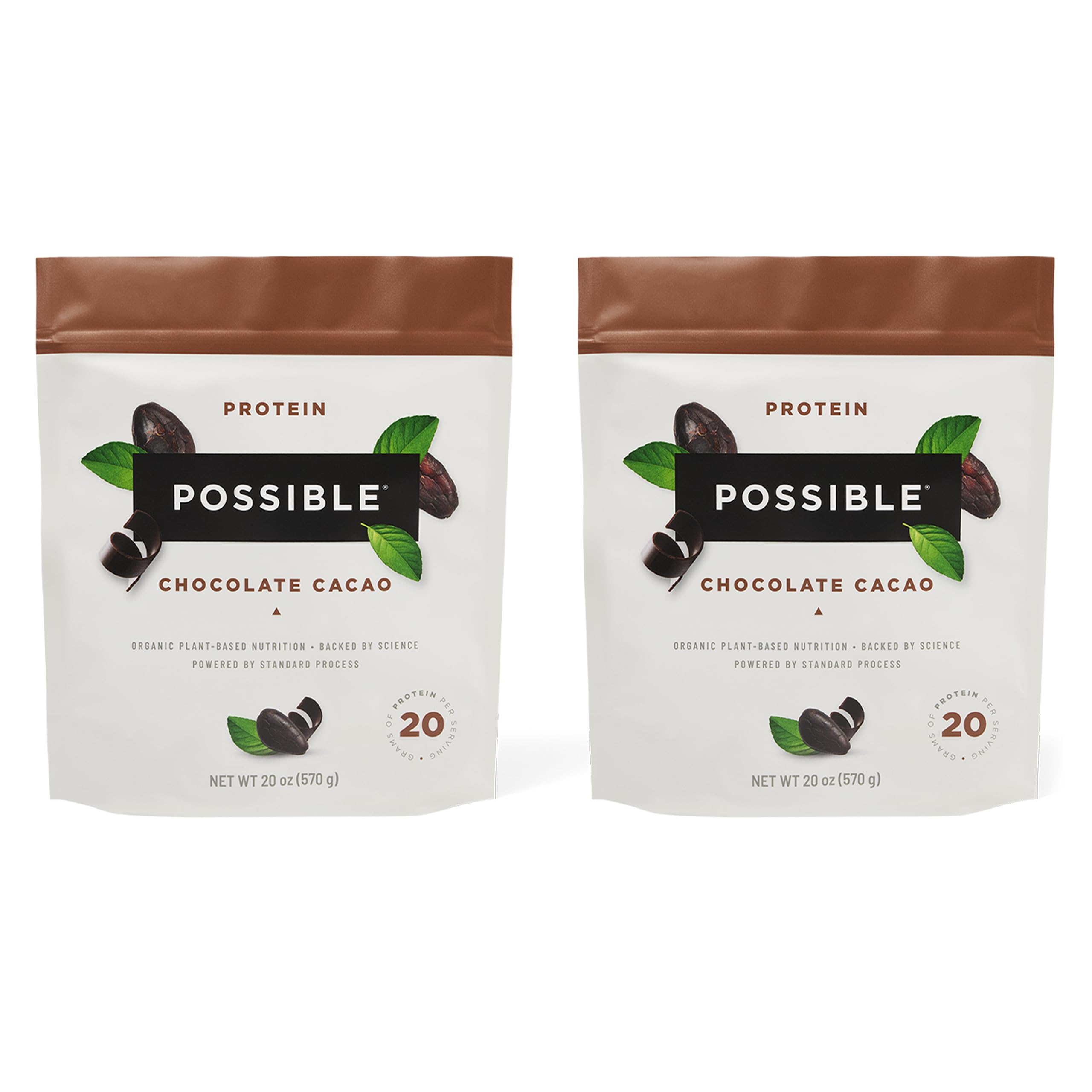 Possible Proteína vegetal em pó, chocolate cacau, 20 g de proteína, 2 sachês