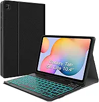 JUQITECH Capa com teclado retroiluminado para Samsung Galaxy Tab S6 Lite 10,4 polegadas 2024/2022/2020, capa para tablet Galaxy Tab S6 Lite com suporte para teclado sem fio S Pen SM-P620/P625/P610