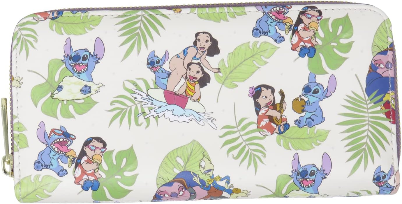 Loungefly Disney Lilo and Stitch Allover Print Zip Around Wallet - Image 2
