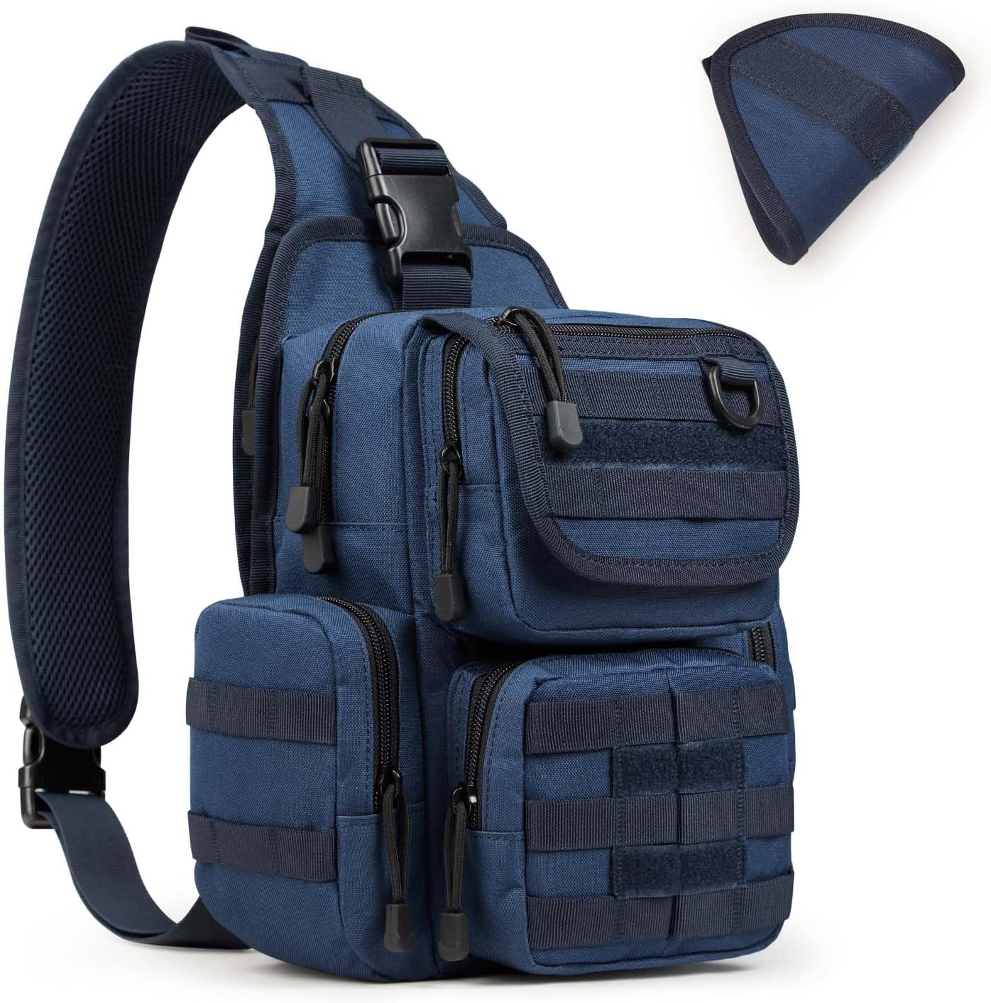 G4Free Tactical EDC Sling Bag Pack with Adjustable Holder Sling Shoulder Assault Range Backpack(Dark Blue)