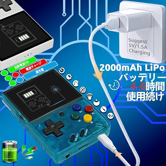 Miyoo mini V4 portable game console Linux system 2.8 inch IPS screen Compatible with various simulators 32GB Blue