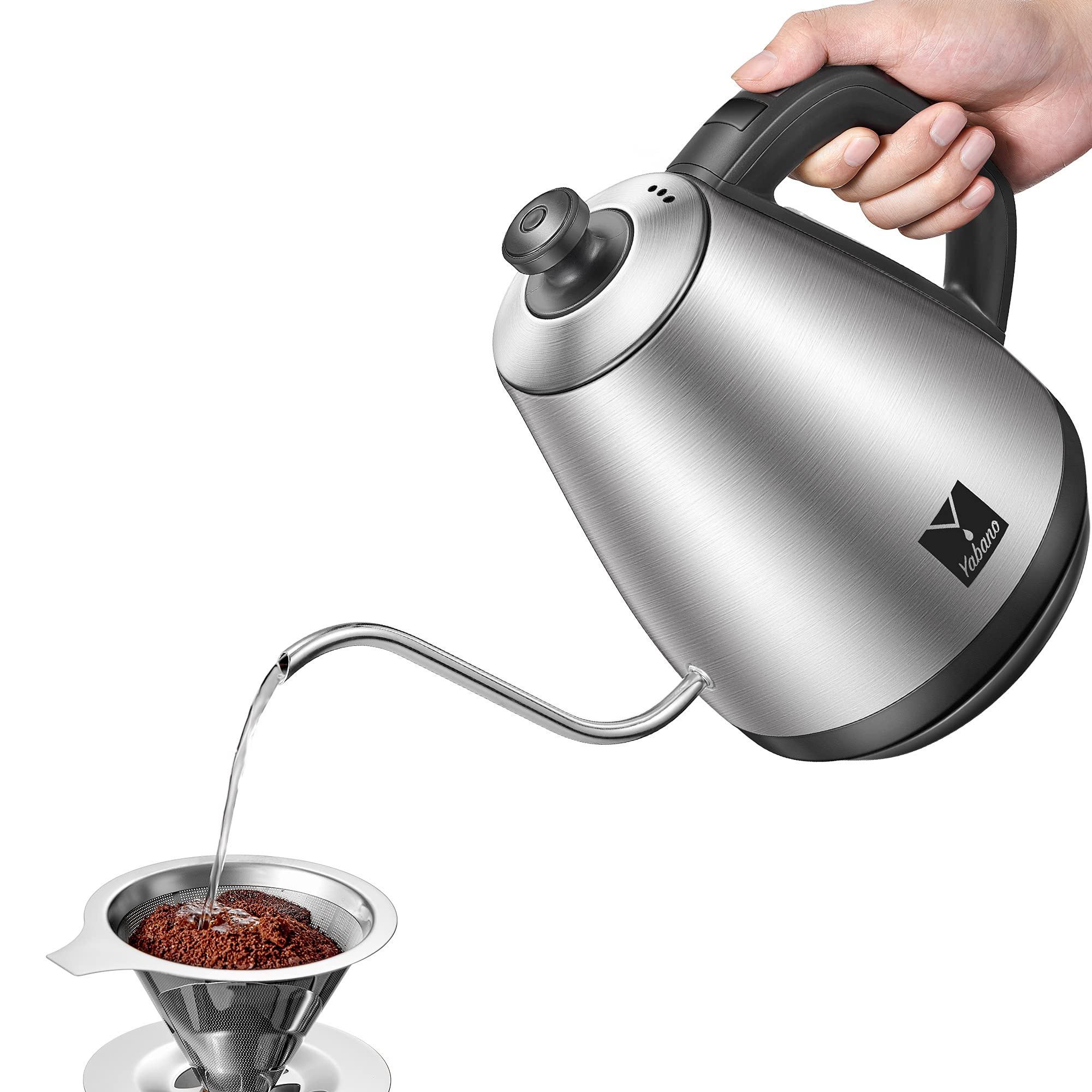 Electric Gooseneck Kettle, Variable Temperature Pour Over Cofee Maker
